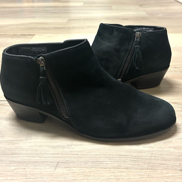 Vionic Ankle Boots Joy Serena Black Suede Womens Sz 11 Comfort Classic Tassels - Picture 10 of 13